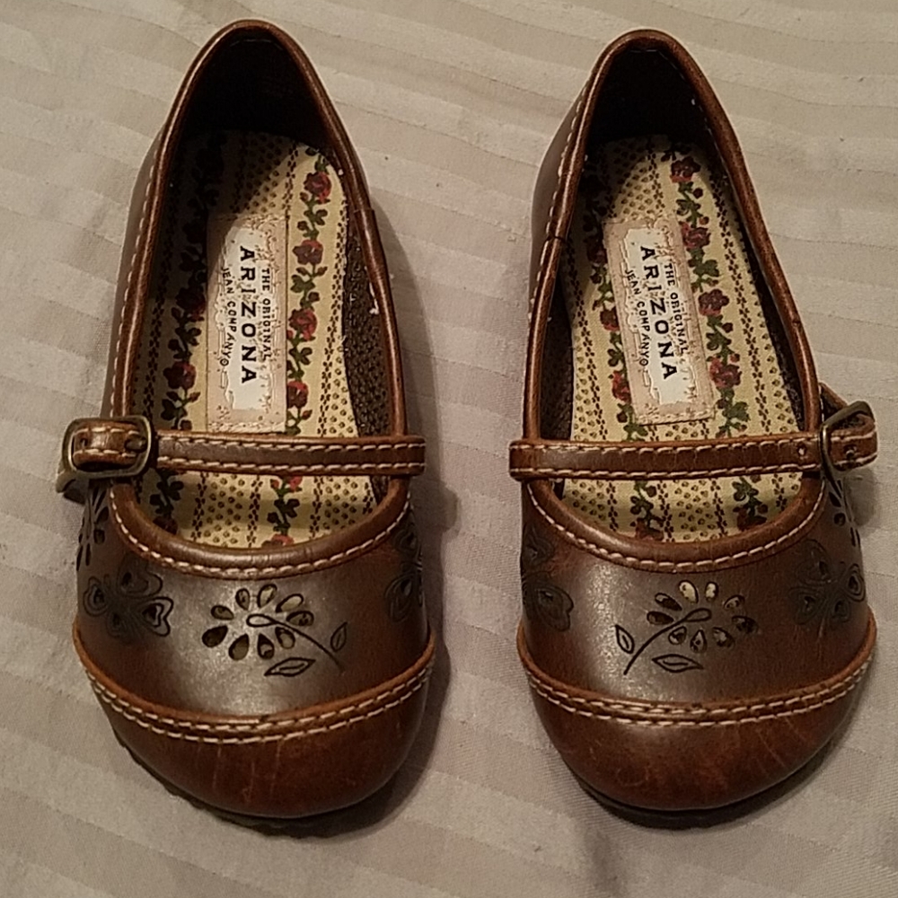 Brown dress shoes mary janes 6 girl infant baby
